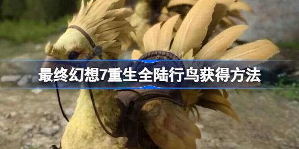 最终幻想7重生陆行鸟怎么获得-最终幻想7重生全陆行鸟获得方法